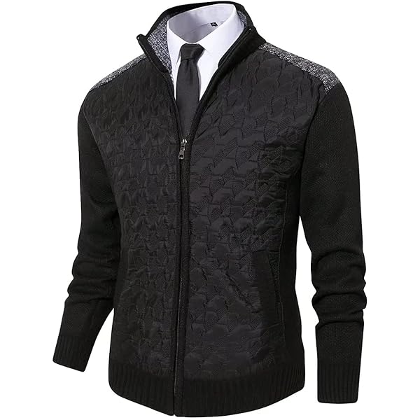 Msmsse Men's Cardigan Sweaters Full Zip Knitted Sweater for